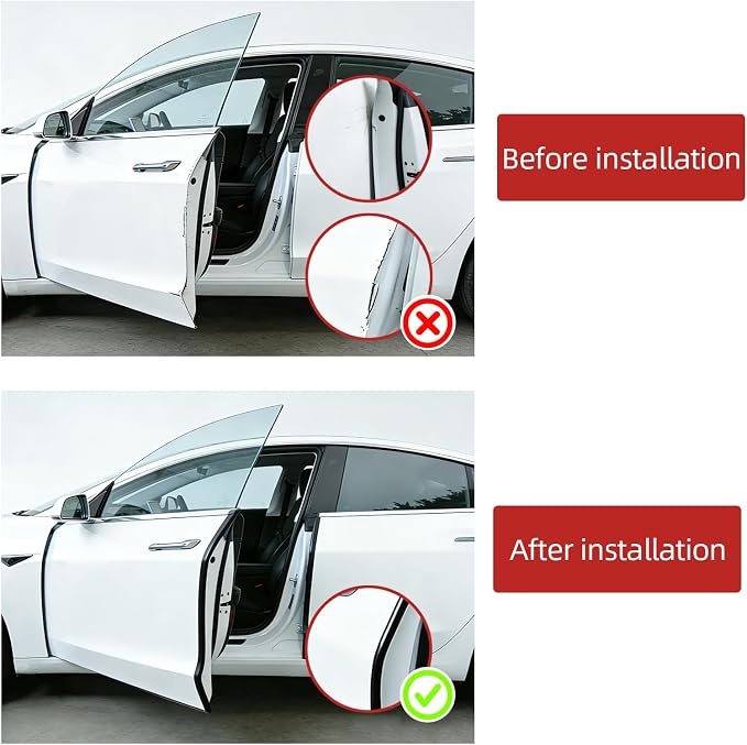 Self-Adhesive Car Door Edge Guards - U Channel Rubber Edge Trim for Metal Edge Protection, Fits Most Car Doors, Hatches, Lockers & Panels,10Ft