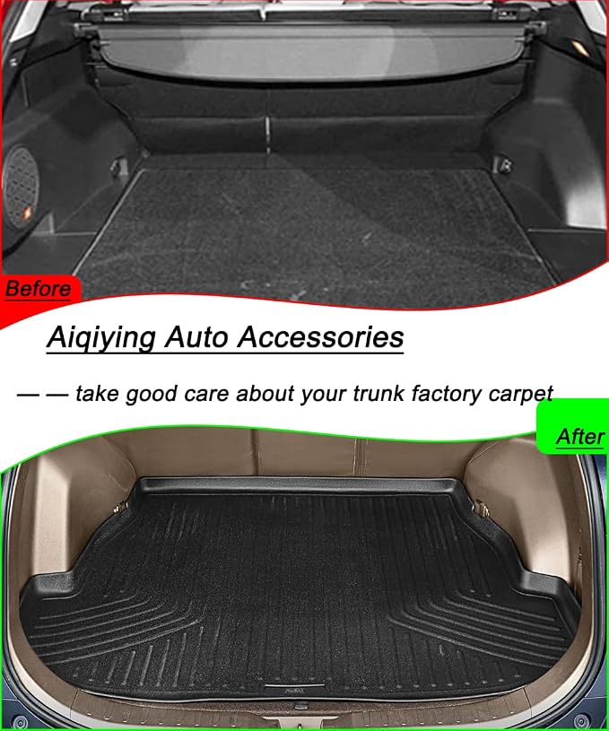 Accord Cargo Liner - All-Weather Rear Trunk Tray Cargo Mats Protector Custom Fit, 3D Tech Waterproof Flexible TPO Accessories, Compatible with 2013-2017 Honda Accord Models(No Hybrid Model)