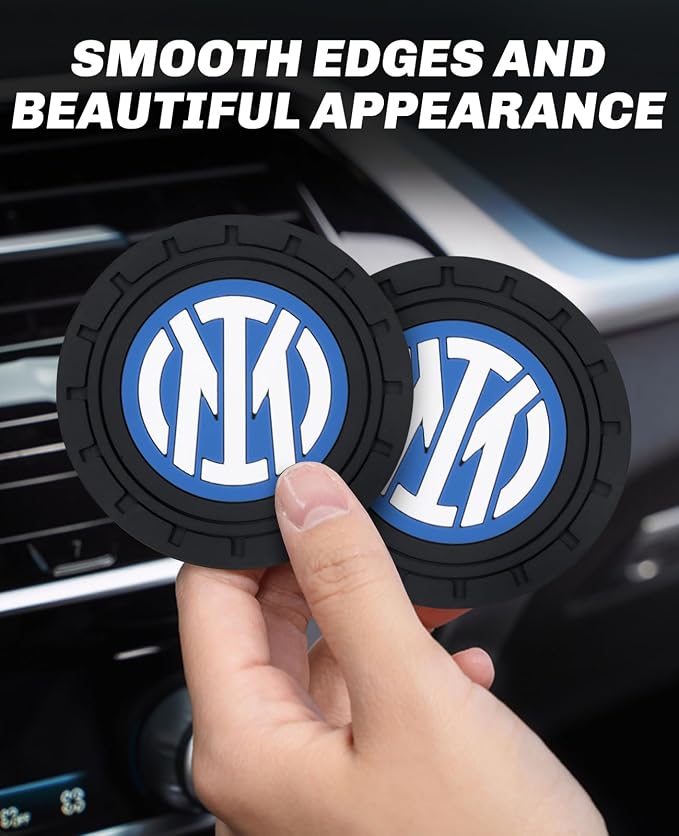Cup Holder Insert Coaster for Milano UEFA UCL Fans,Anti Slip Car Cup Coaster Interior Accessories