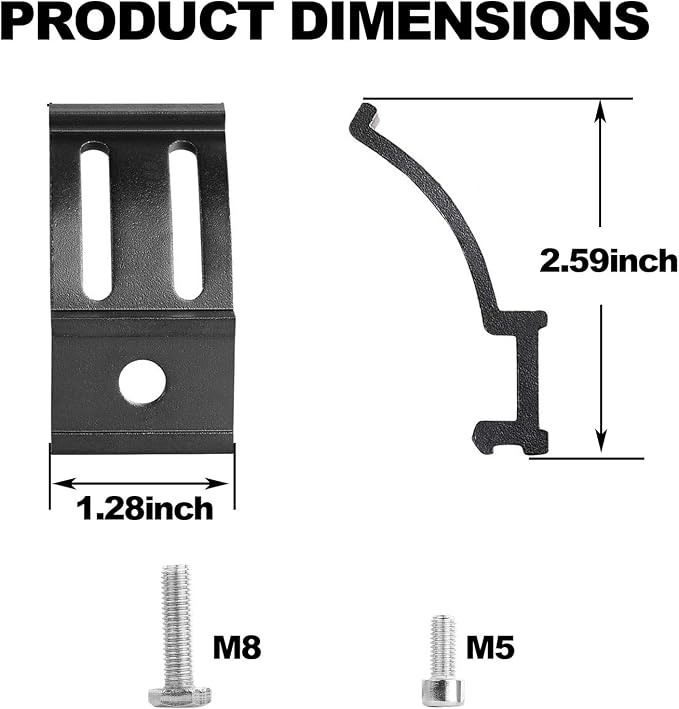 Mounting Brackets for LED Lights, Muto-Beam 2PCS Universal Adjustable Base Brackets for LED Pods Light Bars Bracket for Truck Driving Light Bracket for UTV ATV Car Fog Light