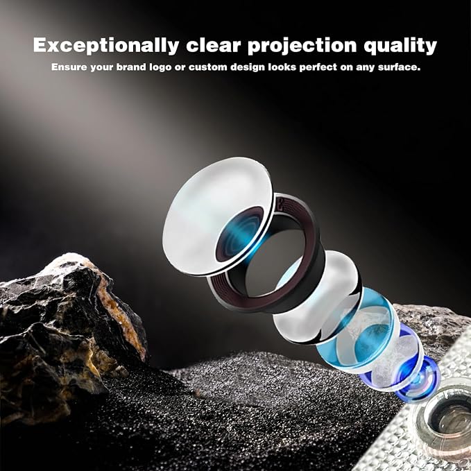 2026 New Lzmytsdklo 4 Pcs 4K HD Never Fade Laser Projection Lights Featuring Glass Lenses, Puddle Lights, Compatible with 1/2/3/4/5/6/7/X1/X2/X3/X4/X5/X6/X7/M/Z/GT M with Letter