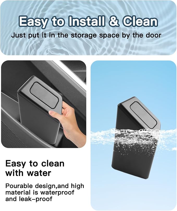 Ruiya Trash Can for Corolla Cross Portable Mini Car Trash Bin with Lid for Storage and Organize Corolla Cross Accessories Garbage Can Compatible with 2022 2023 2024 2025 2026 Toyota Corolla Cross