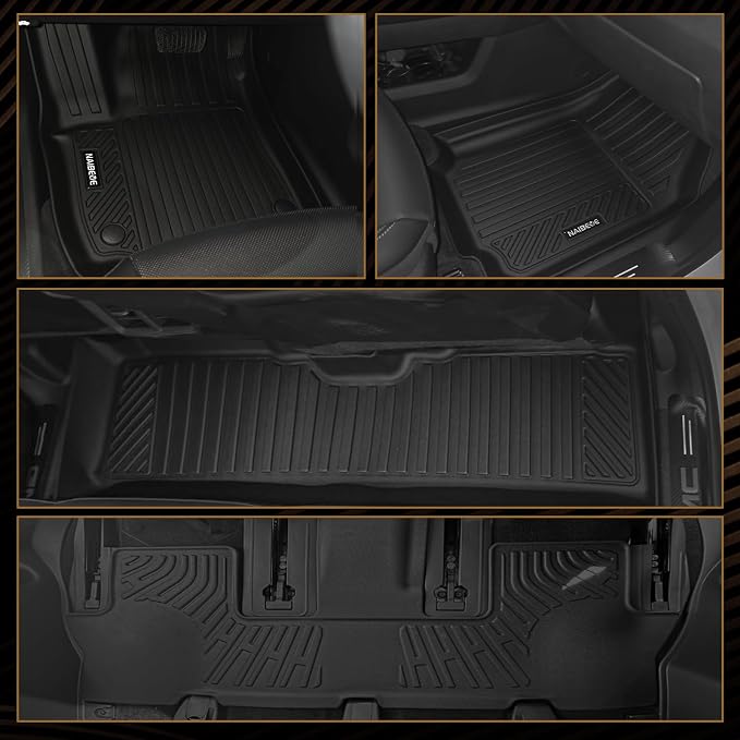 Naibeve Floor Mats for 2026 Hyundai Palisade Hybrid 7 Seats (Bucket Seats) | All Weather Custom Fit Floor Mats, Cargo Mat, Backrest Mats, (Not for Gas) Interior Protector accessories