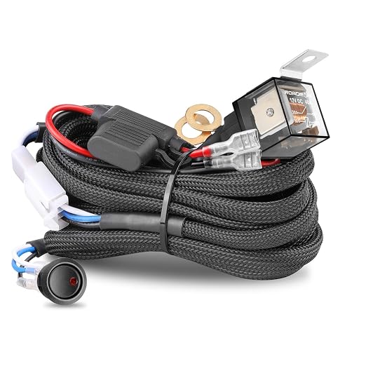 Wiring Harness 1 Lead, Nirider 12V 40A Rocker Switch Relay Fuse Nylon Wiring Harness Kit for LED Light Bars Fog Lights Work Lights Driving Lights Offroad LED Pods Wire Kit for Truck UTV ATV Boat