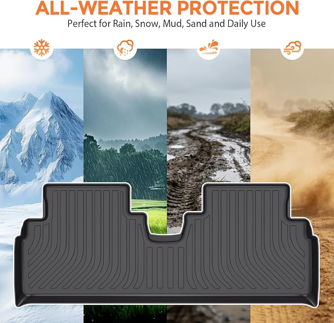 Floor Mats for Honda Civic Sedan 2001-2005 (Not for Coupe) | Heavy Duty TPE All Weather Protection, Waterproof Non-Slip Black Car Liners (Two-Row Floor Mats)