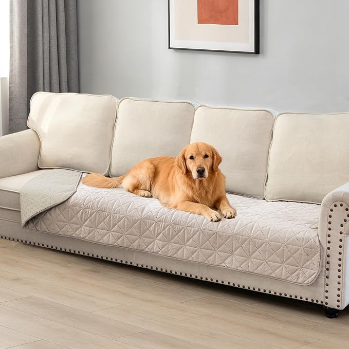 Ameritex Sofa Cover Waterproof for Seats Couch Cover for Dogs Pet Couch Cover Velvet for Chair Loveseat Sofa Machine Washable