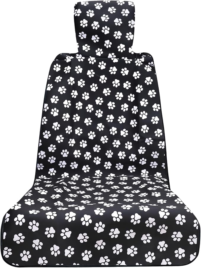 3tyto Universal Car Seat Covers, Waterproof Neoprene Seat Covers - Waterproof & Sweatproof, Machine Washable, Non-Slip Seat Protector for Car, Truck, SUV, Van (Paw, 2 Pack)