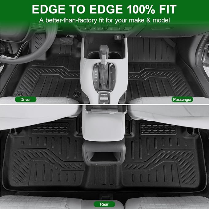 Floor Mats for 2023-2026 2027 Honda HR-V (Include Hybrid), TPE All Weather Durable Floor Liners Door Sill Guards for Honda HRV Accessories