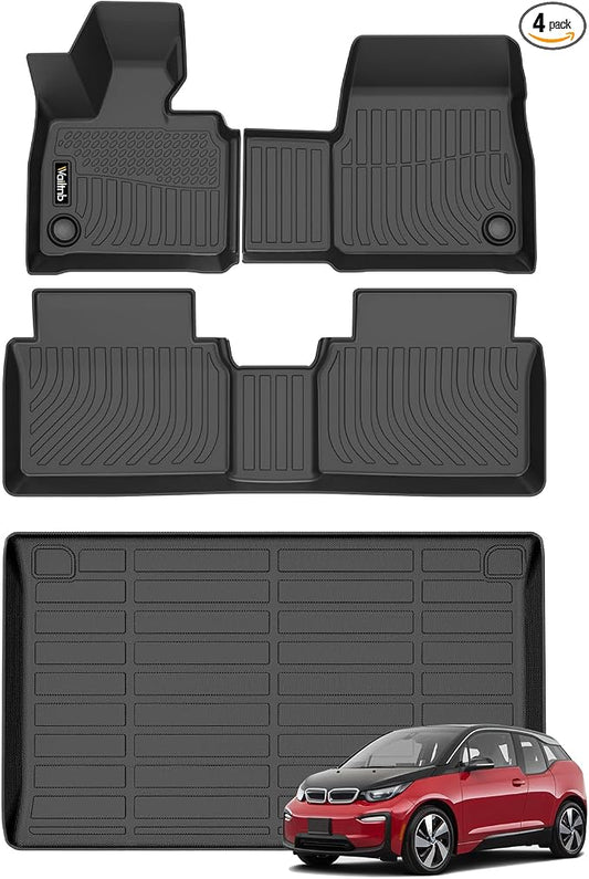 Wailtnb-Floor Mats & Cargo Liner Fit for BMW i3 2014-2019 All Weather Liners Custom Fit BMW i3 2014-2019 Durable Accessories