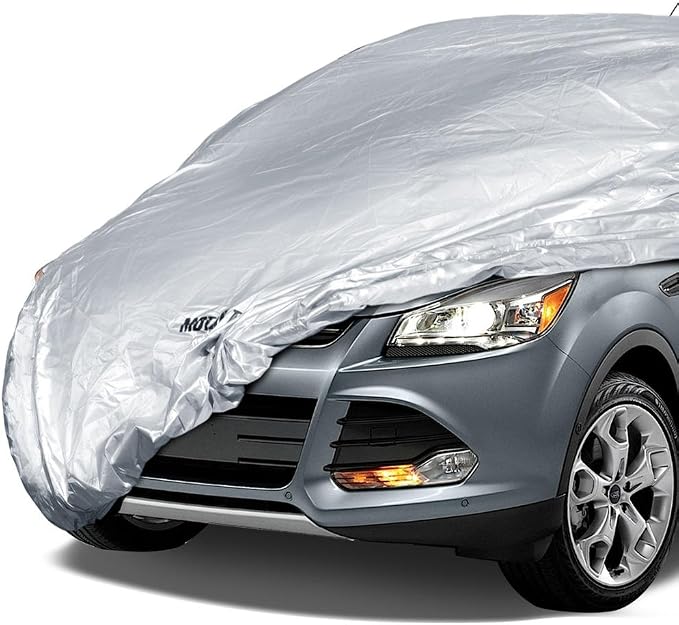 Motor Trend Size XL3 All Season Weather Wear 1-Poly Layer Snow Proof Water Resistant Car Cover (Fits up to 225-Inch), 1 Pack, Gray