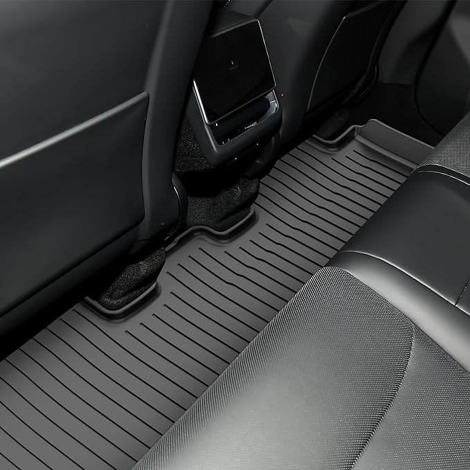 Pawtein 6-Piece TPE Floor Mats Compatible with 2025-2026 Model Y Juniper | Flexible, waterproof, stain-proof, anti-slip, easy-clean interior liners