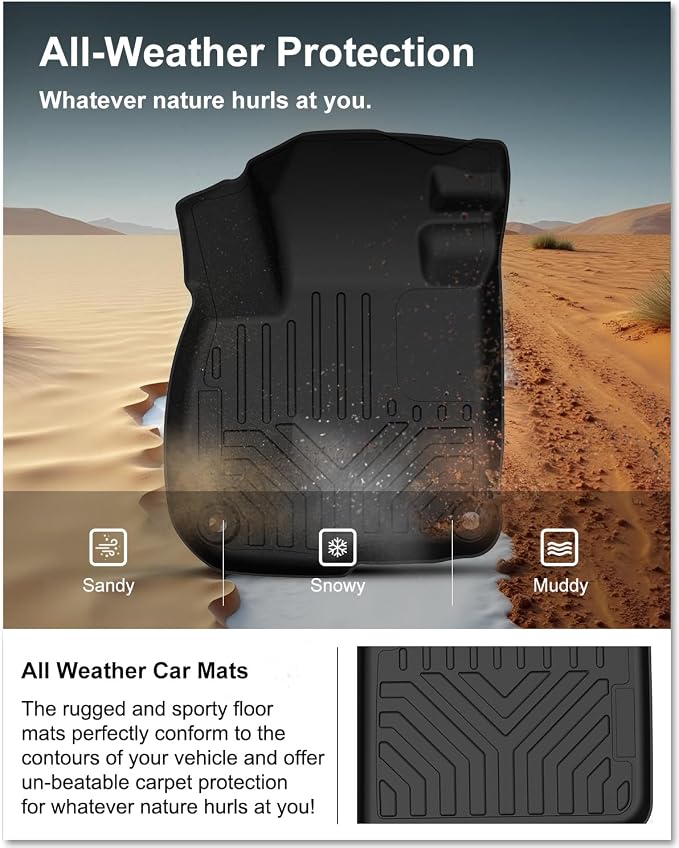 Kiwi Master Floor Mats & Cargo Mat for 2017-2022 Honda CR-V | (Tray in Lower Position), Custom Fit All Weather Car Mats, Heavy Duty TPE Floor Liners, Front Rear Tray Trunk Mat Set, Black