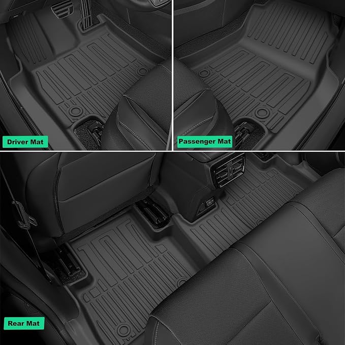 for 2022-2026 Lexus NX NX250/NX350 Floor Mats & Cargo Liner - Custom Fit TPE All Weather Floor Liners for Lexus NX 1st & 2nd Row & Trunk Mat Full Set Car Mats, Black