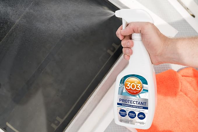 303 Marine Aerospace Protectant for Boat Vinyl, 32 oz | Provides UV protection for marine vinyl and surfaces while helping prevent fading, cracking, and staining.