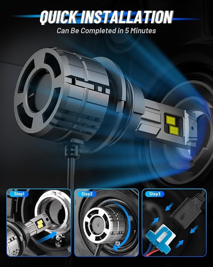 NOVSIGHT 9007 Fog Bulbs 88000LM, 900% Ultra Bright 9007 Fog Bulbs, Pack of 2