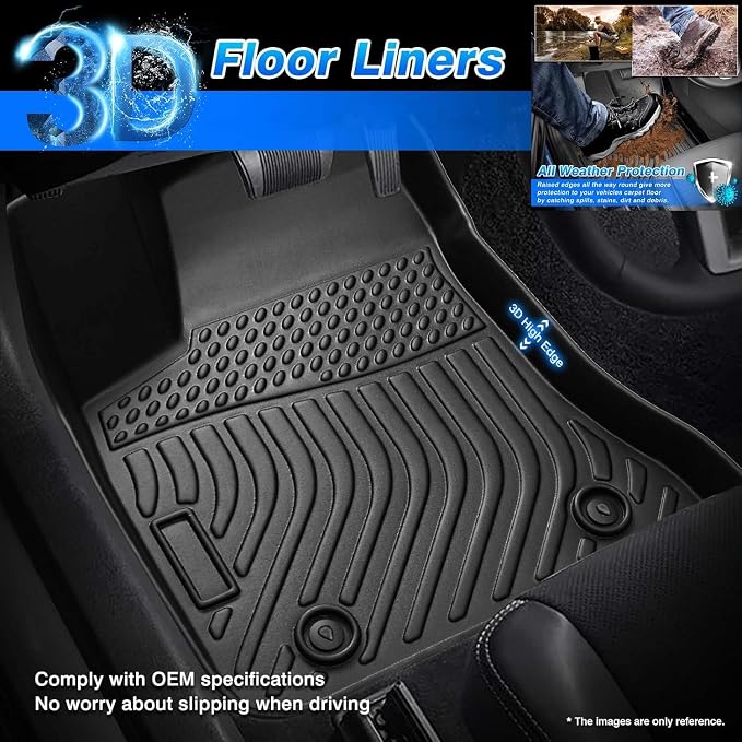 Cartist Floor Mats and Cargo Liner Fit for BMW 5 Series G60 (530i/530i xd/540i/540i xd) 2024 2025 All Weather Floor Mat G60 Accessories Heavy Duty Carpet Protection