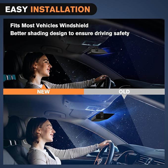 Nilight 32LED Blue Emergency Dash Strobe Lights with Controller Suction Cups Warning Hazard Interior Front/Rear Windshield Deck Split Light Bar for Trucks Construction Vehicles