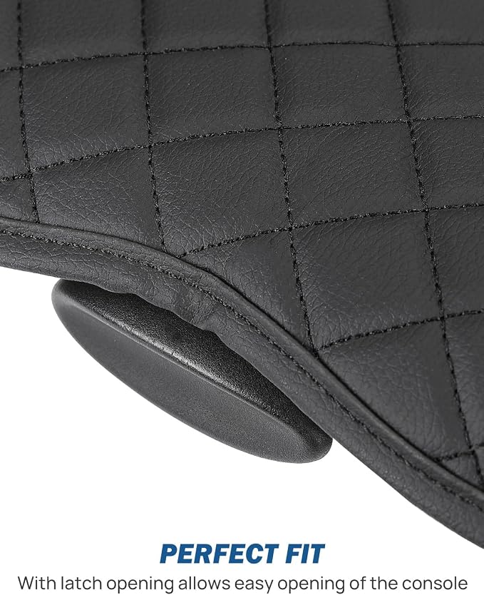 JOYTUTUS Center Console Cover Compatible with 2002-2012 Ram 1500 2500 3500 Jump Seat Console, Leather Arm Rest Armrest Cover for Car, Durable Middle Console Cover, Car Arm Rest Cover Replacement