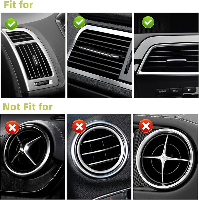 NBTEPEM Bling Car Air Conditioner Decoration Strip for Vent Outlet, 10 PCS Universal Rhinestone Car Vent Outlet Trim Decorations, Bling Interior Accessories for Women and Girls (Yellow)