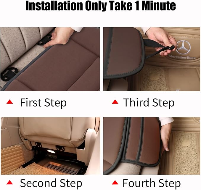 Lofty Aim Car Seat Cushion for Driving, Memory Foam Driver Seat Cushion | Car Seat Cushion for Long Driving, Automotive Seat Cushion for Pain Relief, Car Seat Pillow Fits Vehicles, Office, Brown