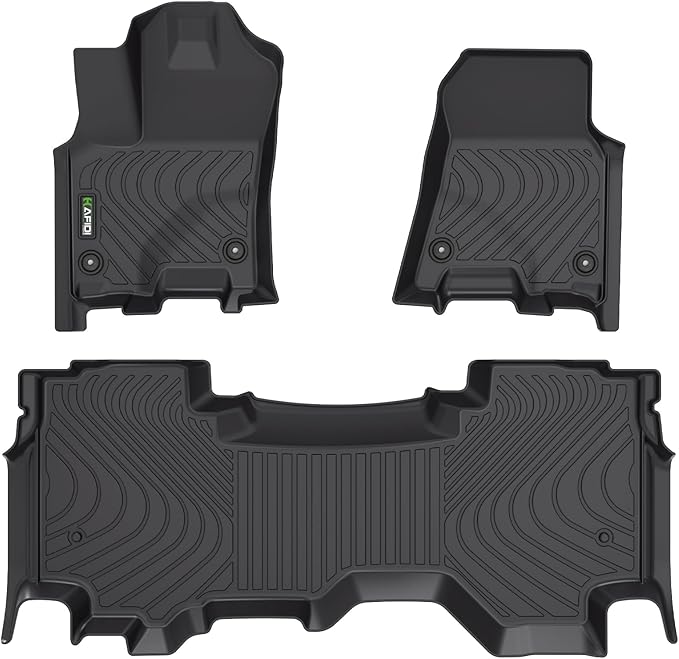 HAFIDI® Floor Mats Fit for 2025 2026 Dodge Ram 1500 Quad Cab Bench | All Weather Protection TPE Floor Liners, Custom Exact Fit, Raised Edge Design, Anti-Slip, Waterproof, Stainproof