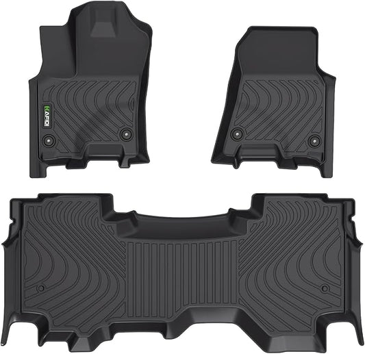 HAFIDI® Floor Mats Fit for 2025 2026 Dodge Ram 1500 Quad Cab Bench | All Weather Protection TPE Floor Liners, Custom Exact Fit, Raised Edge Design, Anti-Slip, Waterproof, Stainproof