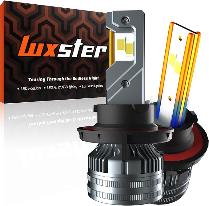 LUXSTER H13 9008 Punisher 60000lm High Performance LED Bulbs 6000K (2 Pack) | 140W High Power, Exclusive Triple Copper-Tube Cooling, 5th-Gen CANBUS, Foglight Use, Plug-N-Play, 6000K, IP68