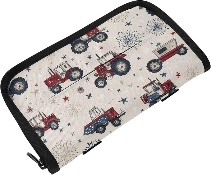 Car Visor Tissue Holder Mask Holder for Car, Car Tissue Box Sun Visor Napkin Holder Car Visor Accessories Adjustable Straps Reusable Durable Easy to Install Tractors July 4th Fireworks and St