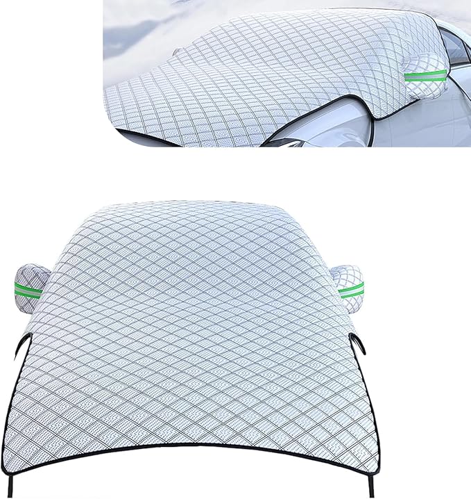 Heavy Duty Snow Car Cover, Widened & Thickened Vehicle Hood Windows Protector with Cotton Liner, All Weather Scratch-resistant Insulation Car Body Protector,Universal for Most Cars, SUVs, Trucks