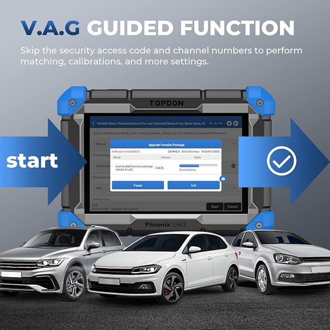 TOPDON Phoenix Lite 2 Bidirectional Scan Tool, OBD2 Scanner, ECU Coding | Function as ONE/AD900 Lite, Wireless Automotive Diagnostic Scanner, 34+ Reset Services, FCA AutoAuth, 2 Years Free Update