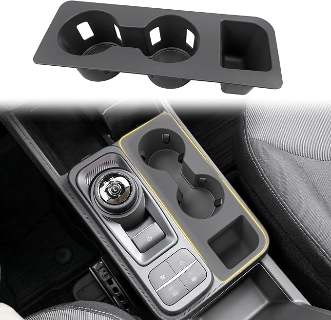 Cup Holder for 2022-2025 Ford Maverick Center Console Cup Holder Insert Silicone Cupholder Coaster Liner for 22-25 Maverick Interior Accessories Black