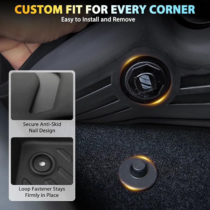 Floor Mats for 2023-2026 Honda HRV (Include Hybrid) | 2025 2026 Acura ADX | Custom Fit TPE Mats Accessories for HR-V All Weather Protection Waterproof Anti-Slip Liners 1st 2nd & Trunk Mat