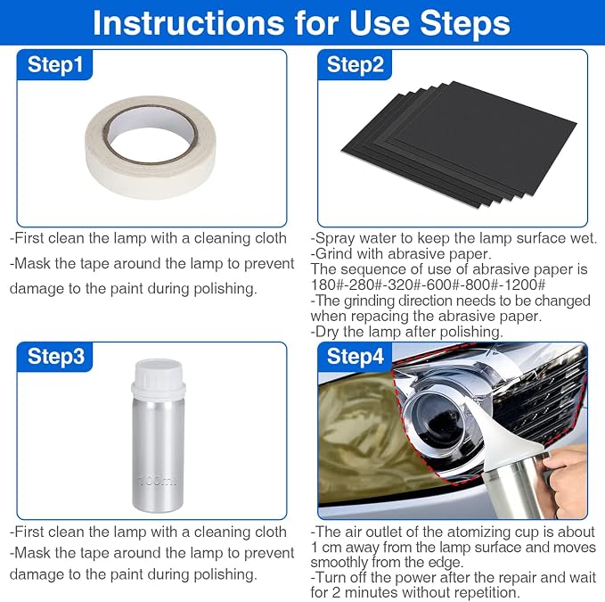 100ML Headlight Repair Kit, Automobile Headlight Restoration Kits,Car Headlight Polish Repair Tool, Glass Scratch Repair Headlight Renovation
