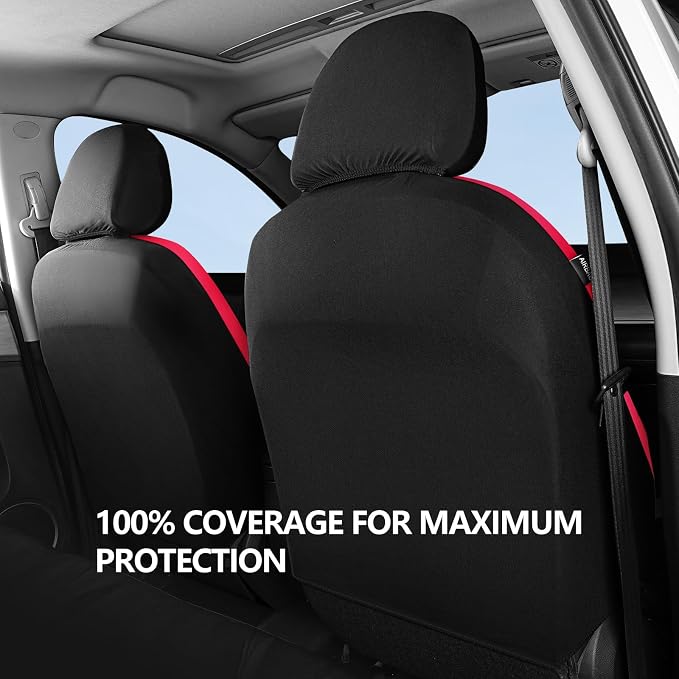 HChengkikz 2 Pack Front Neoprene Car Seat Covers | Waterproof Comfortable Seat Protectors, Airbag Compatible Universal Fit for Sedans, SUVs, Trucks, Vans