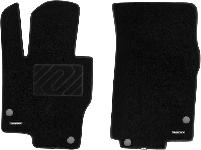 WENNEBIRD Front Carpet Floor Mats for Mercedes GLE-Class 2020-2026, 2Pc | V167, 0.6-Inch Ultra-Thick Plush Carpet, Noise-Reducing Comfort, Waterproof TPE Layer, Anti-Slip Backing