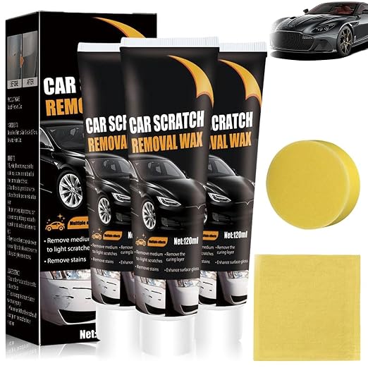 Scratch Remover for Vehicles, Upgrade Car Scratch Remover for Deep Scratches, Car Polishing Wax Scratch Remover for Vehicles,Car Scratch Repair Paste,Cars Paint Scratchs Repair Kit (3PCS)