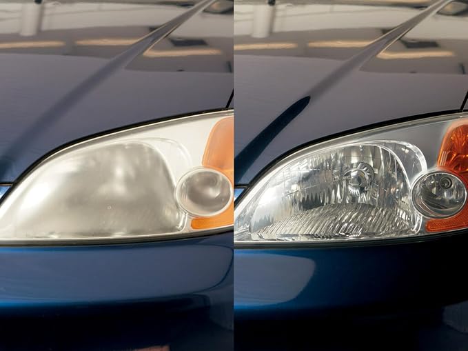3M Auto Restore and Protect Headlight Restoration Kit, Use On Plastic Lenses, Headlights, Taillight, Fog Lights and More, Includes Sanding Discs, Headlight Clear Coat Wipes, Foam Pad and Glove (39194)