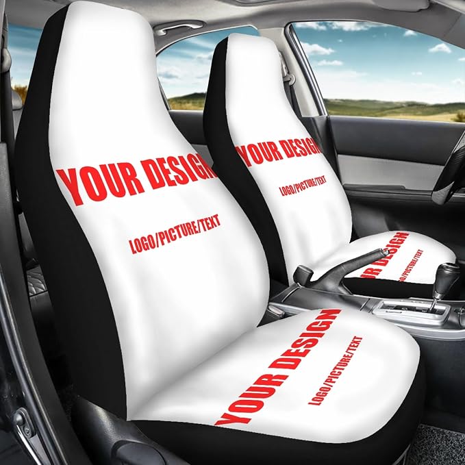 Customized Car Seat Cover for Front Seat - SUV Truck Sedan Van, Printed High Back Saddle Blankets Auto Seat Protectors, Fit Most Vehicles, Auto Seat Accessories