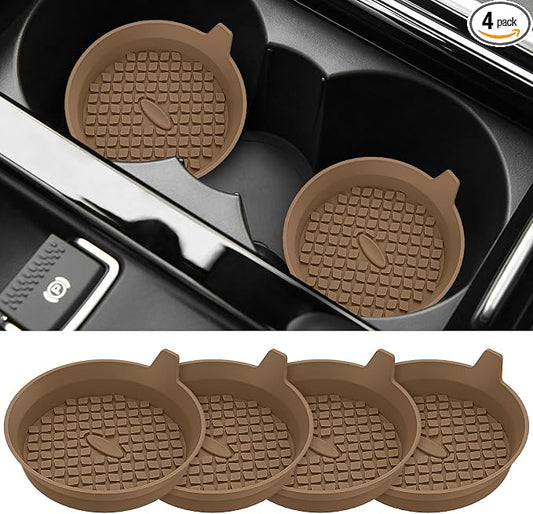 ME.FAN Car Cup Holder Coasters [4 Pack] Silicone Cups Mats, Automotive Universal Non-Slip Recessed Interior Accessories Coffee