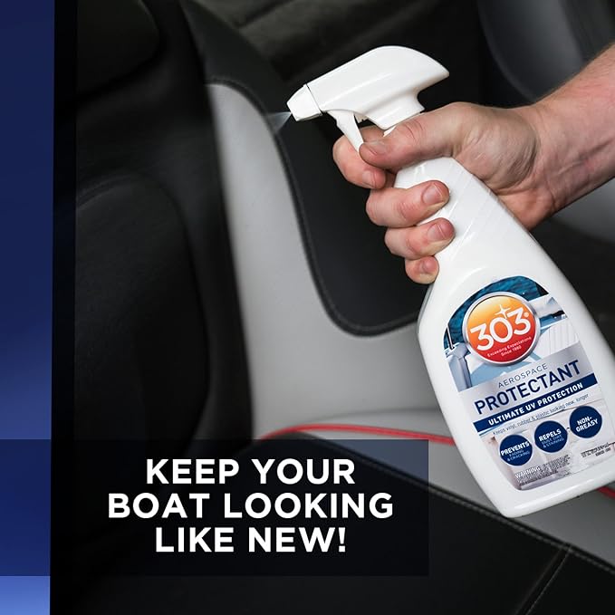 303 Marine Aerospace Protectant for Boat Vinyl, 16 oz | Provides UV protection for marine vinyl and surfaces while helping prevent fading, cracking, and staining.
