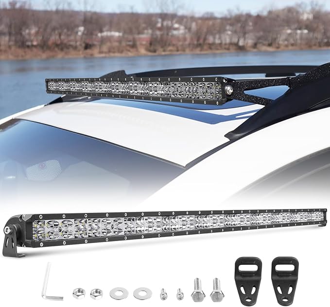 40 Inch Light Bar, Lumimotor 40 Inch Slim LED Light Bar 40000LM Spot Flood Beam Combo Off Road Driving Lights for UTV Truck SUV Pickup Roof