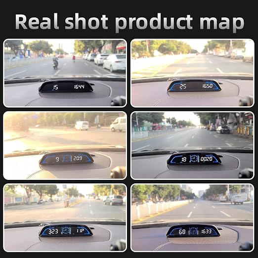 SinoTrack Digital GPS Speedometer Universal Heads Up Display for Car 5.5 inch Large LCD Display HUD with MPH Speed Fatigued Driving Alert Overspeed Alarm Trip Meter for All Vehicle