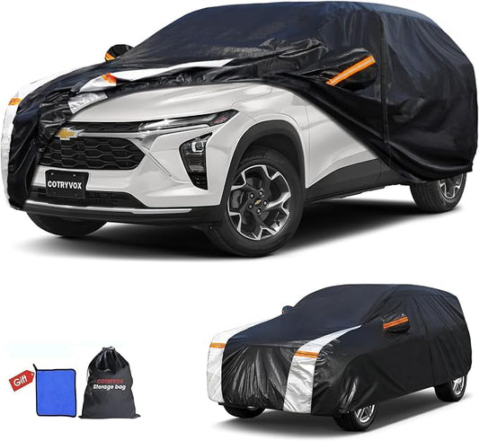Chevrolet Trax Car Cover 100% Waterproof All Weather, Gift with Towel, 10 Layers SUV Car Cover Custom Fit 2013-2026 Chevy Trax, Full Exterior Car Covers Rain Sun UV Protection with Door Zipper.