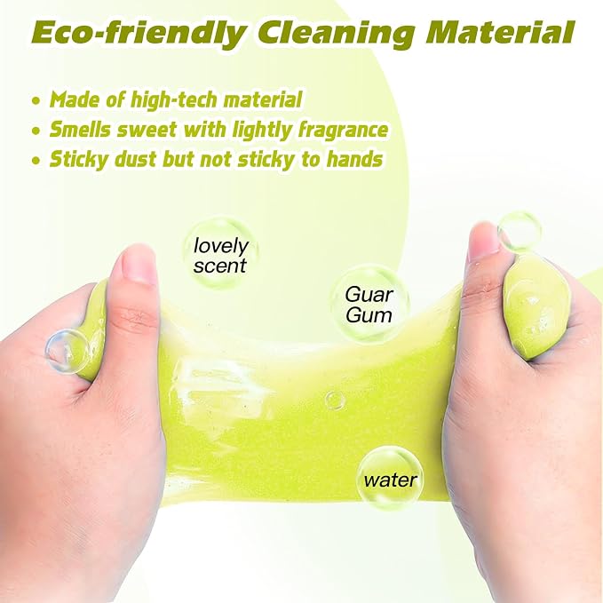 x xotic tech Car Cleaning Gel for Car Detailing Putty Interior Cleaner Slime Auto Detail Tools Supplies Accessories Valentines Day Gifts for Him Her Men Women Stocking Stuffers Yellow 4 Pack