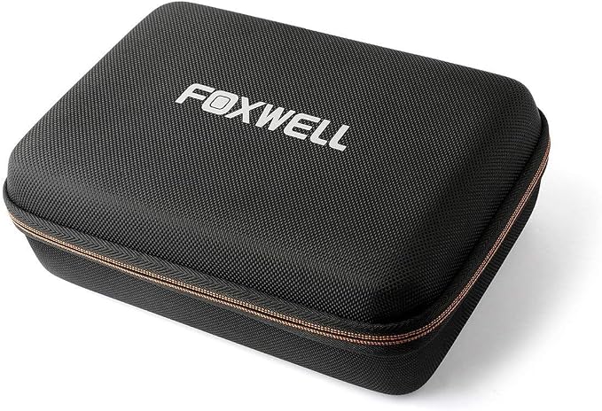 FOXWELL Protective Carrying Case for OBD2 Scanner, Battery Tester, Diagnostic Tools & Cable Storage -Professional OBDII Storage Box for Handle-Size Code Readers