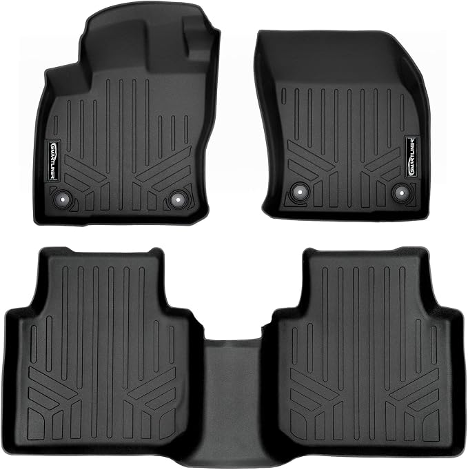 SMARTLINER Custom Fit Floor Mats 2 Row Liner Set Compatible with 2018-2024 Volkswagen Tiguan