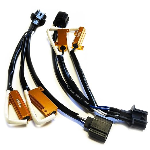 O-NEX H13 9008 LED Load Resistor Kit 50W 8ohm Headlight Bulb Relay Harness Adapter Anti Flicker Error Decoder Warning Canceller