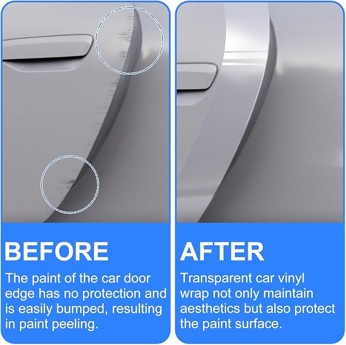 Arespark Clear Vinyl Wrap, Transparent Vinyl Roll Car Paint Protective Film, Self Adhesive Film for Car Motorcycle Interior Exterior, Protect from Pets Scratches 1x10ft