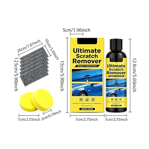 NanoPolix Car Scratch Remover, Car Scratch Remover Kit, Quick Repair Scratches and Restore Shine for Deep Scratches, All Paint Colors Polishing Kit, 100g/3.53oz (1 Set)