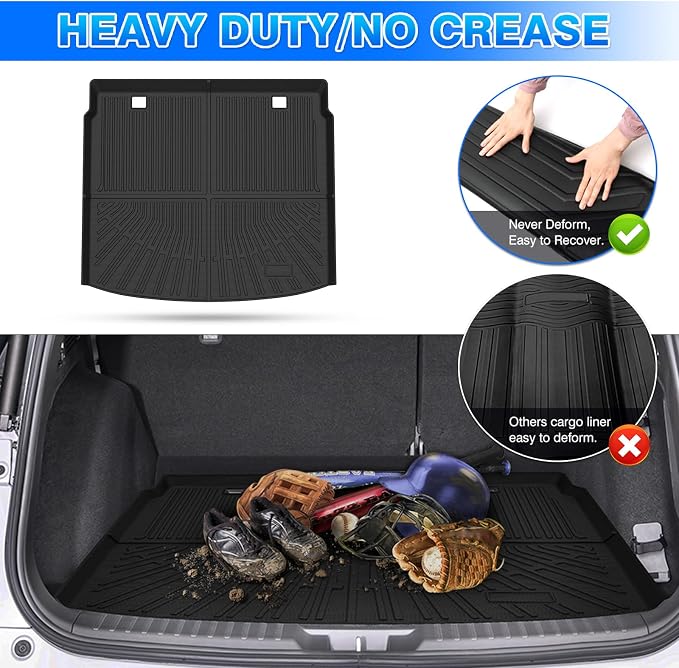 CRV Cargo mat - Trunk Mat for Honda CRV 2023-2026 (Include Hybrid), All Weather Trunk Mat for CRV Accessories, Heavy Duty Rubber Mats, Car Accessories